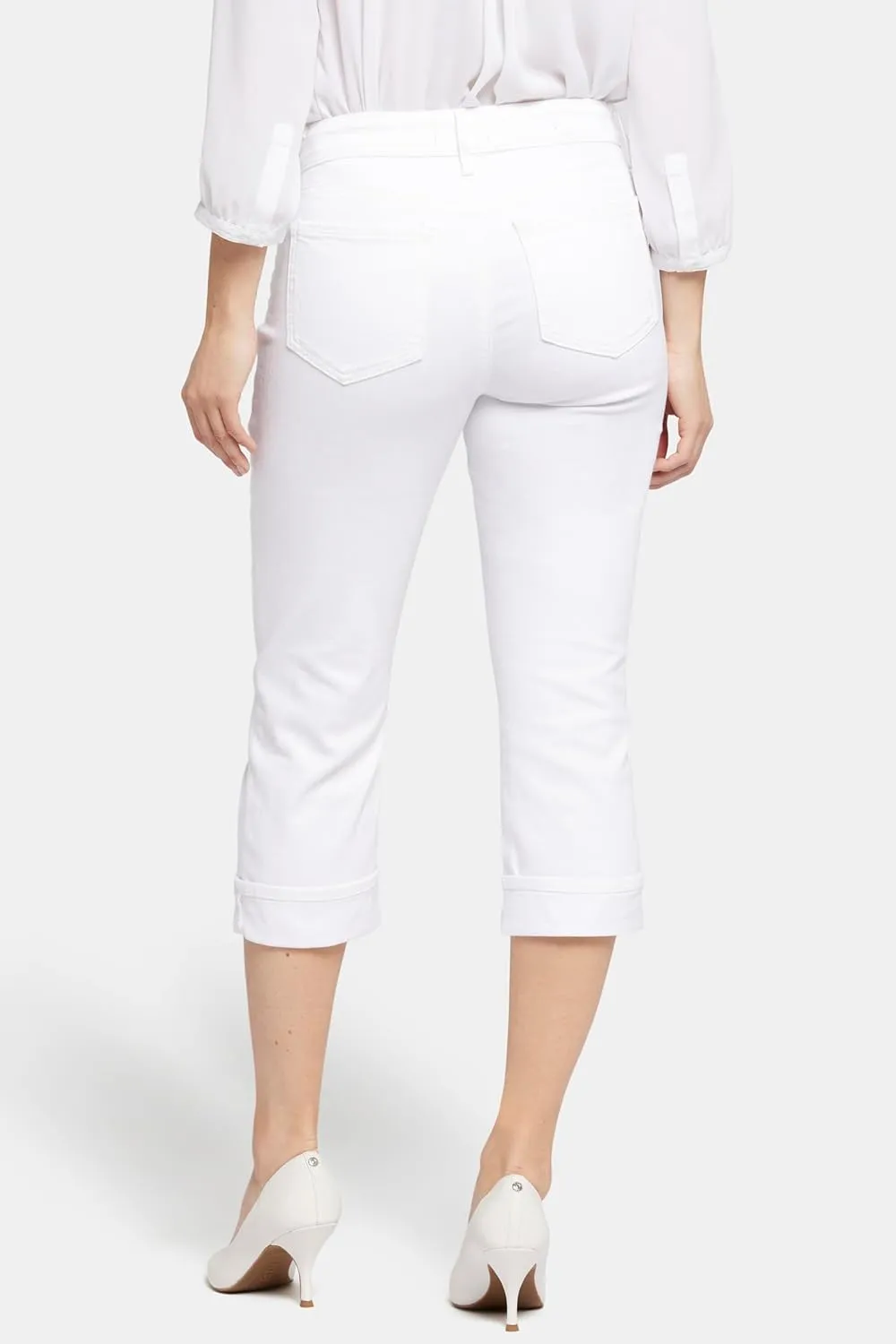 NYDJ Women's Marilyn Straight Crop Cuff Jeans | Cropped Slimming Jeans