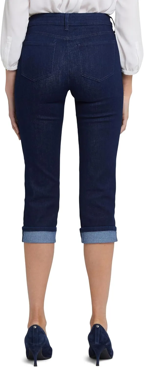 NYDJ Women's Marilyn Straight Crop Cuff Jeans | Cropped Slimming Jeans