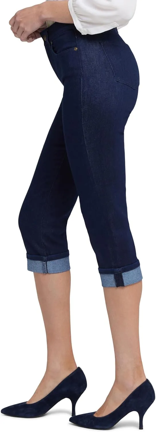 NYDJ Women's Marilyn Straight Crop Cuff Jeans | Cropped Slimming Jeans