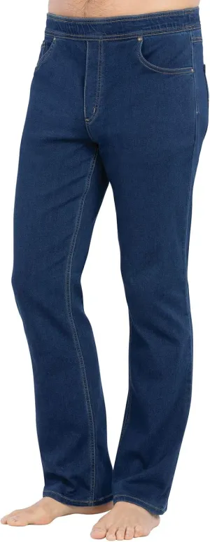PajamaJeans Mens Pull On Jeans - Elastic Waist Pants Men - Pajama Jeans Denim Straight Leg Sweatpant Jeans Men Pull Up Jeans