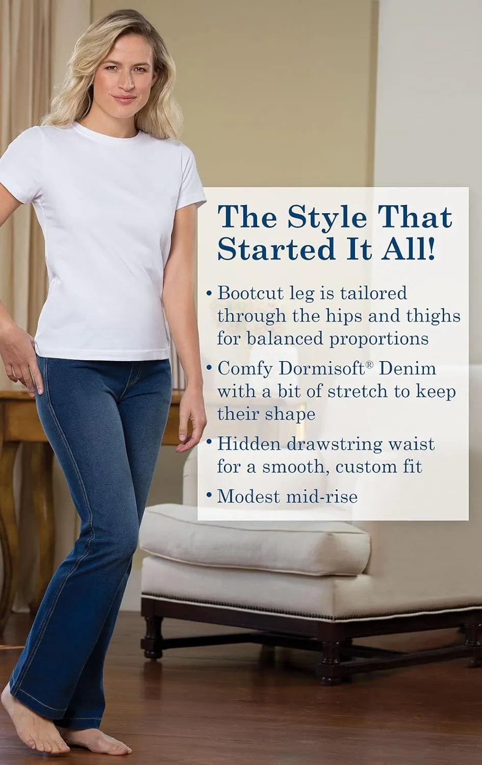 PajamaJeans Womens Stretch Jeans - Bootcut Jeans for Women