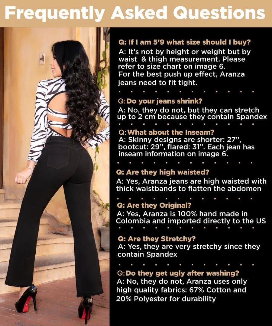Pantalones Colombianos Levanta Cola | Butt Lifting Jeans for Women Colombian Jeans for Women Butt Lift Boot Cut Jeans Blue