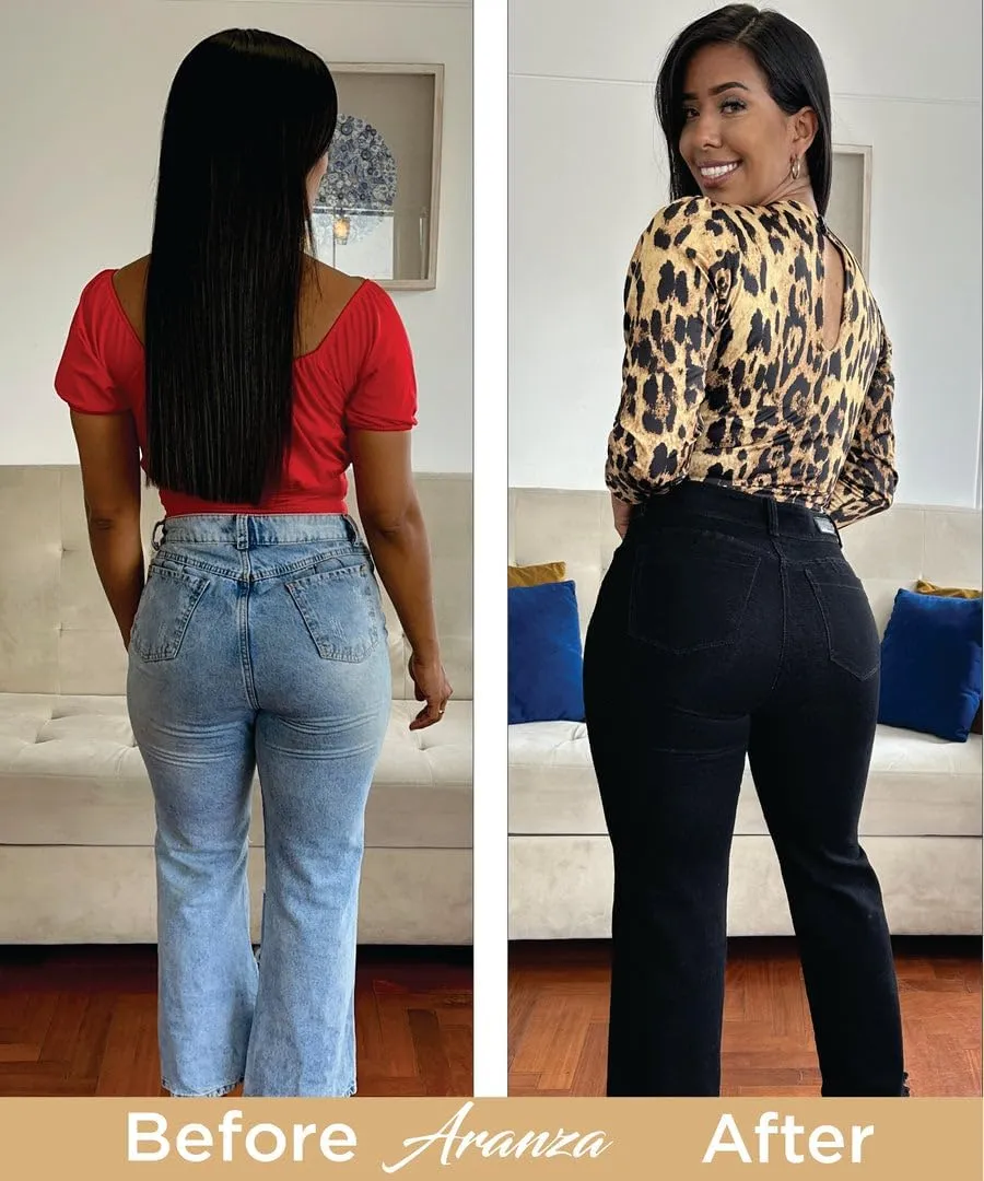 Pantalones Colombianos Levanta Cola | Butt Lifting Jeans for Women Colombian Jeans for Women Butt Lift Boot Cut Jeans Blue