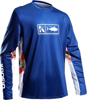 Performance Fishing Shirt Vented Long Sleeve Sunblock Shirt with Mesh