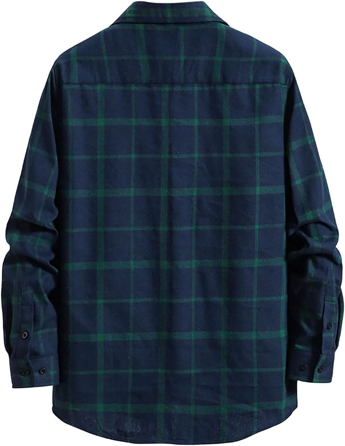 Plaid Flannel Shirt Jacket Men Turn Down Collar Shirt Lightweight Shirt Jacket Fashion Long Sleeve Shirts Button Down Shirt