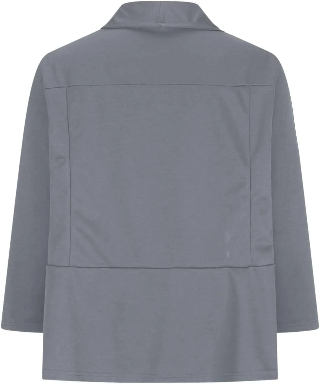 Plus Size Cardigan for Women 3/4 Sleeve Casual Open Front Lightweight Ruffled Hem Cover Up Jacket Coat Solid Color