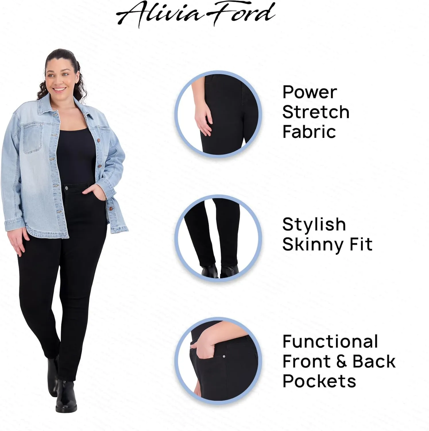 Plus Size Jeans for Women  High Waisted Skinny Jeans for Women  29