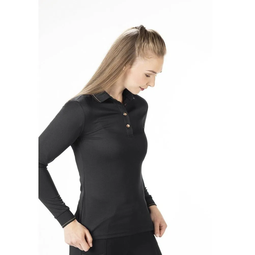 Polo Shirt Rosegold Glamour Style Longsleeve