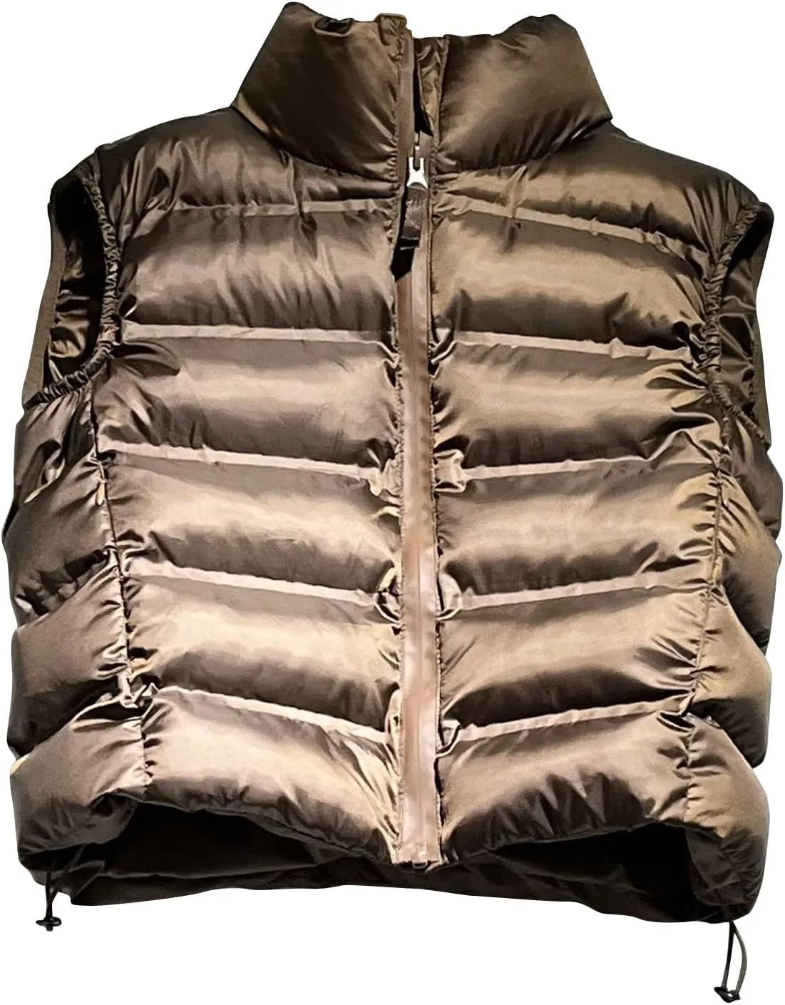 Puffer Vest Women Zip Up Sleeveless Winter Jacket Casual Stand Collar Padded Cotton Coat with Pockets Fashion