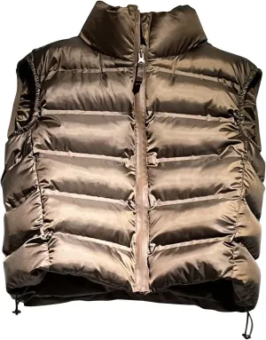 Puffer Vest Women Zip Up Sleeveless Winter Jacket Casual Stand Collar Padded Cotton Coat with Pockets Fashion