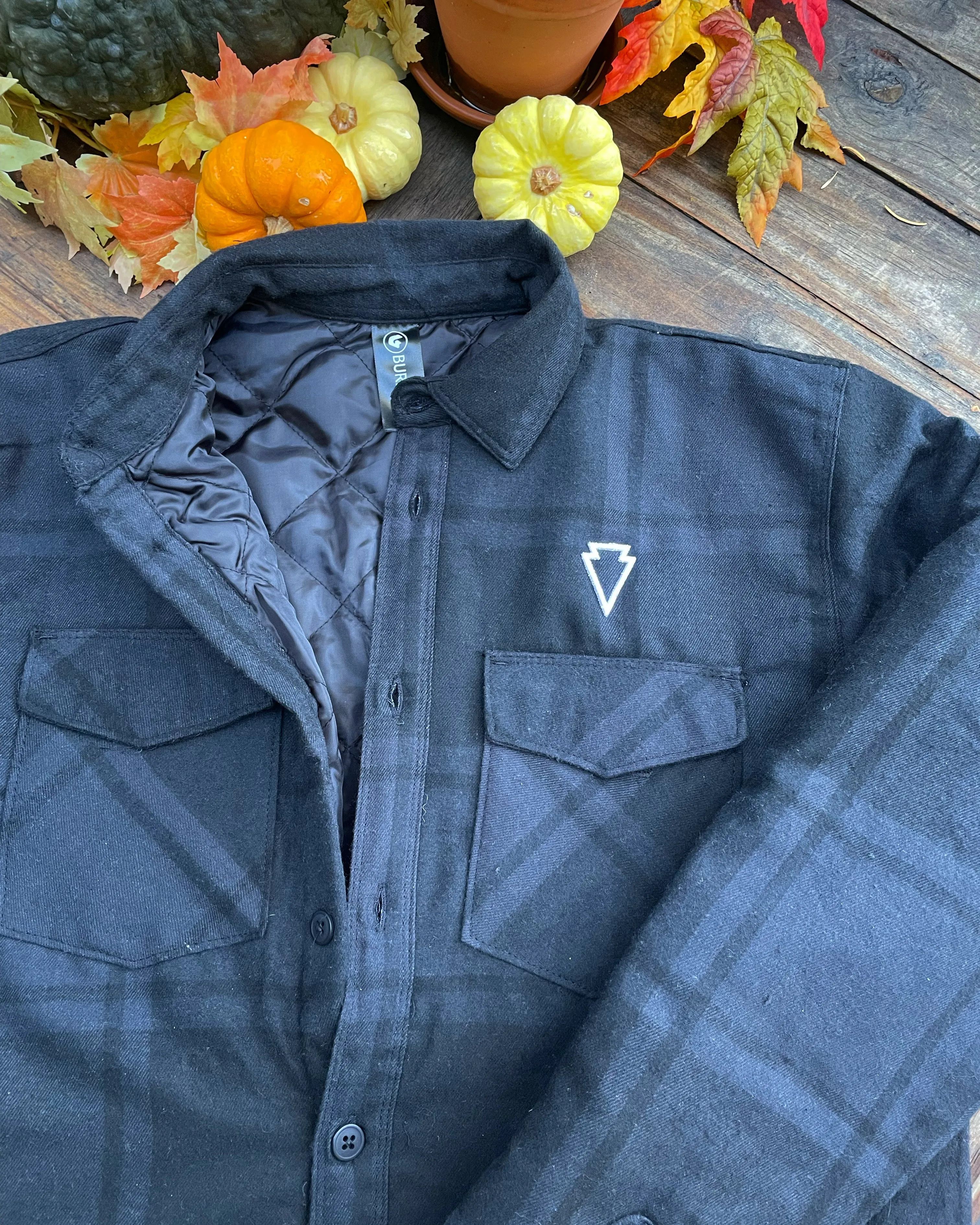PUFFY PLAID FLANNEL JACKET