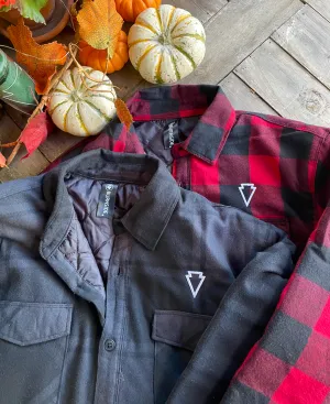PUFFY PLAID FLANNEL JACKET