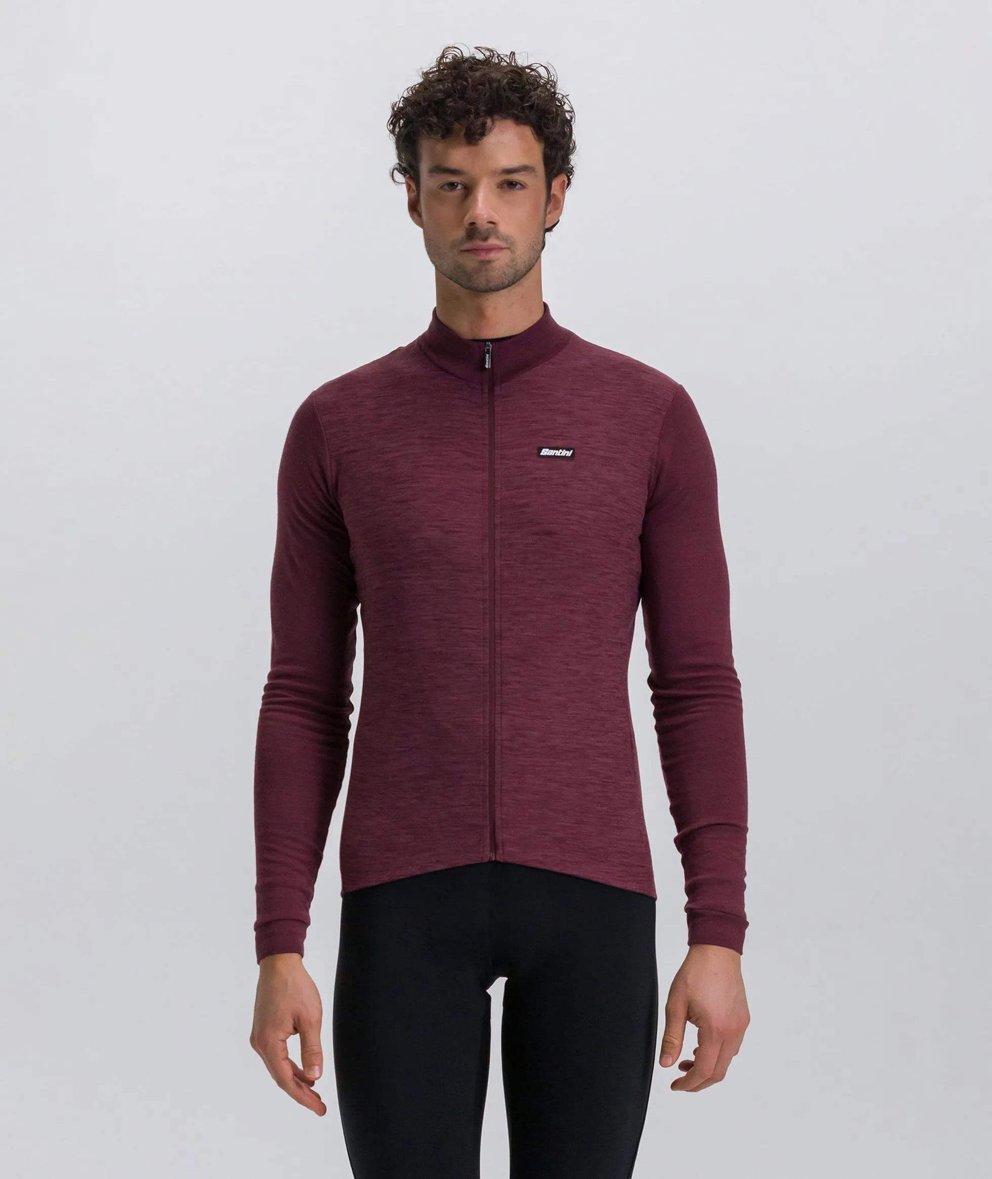 Pure Long Sleeve Jersey - Burgundy by Santini