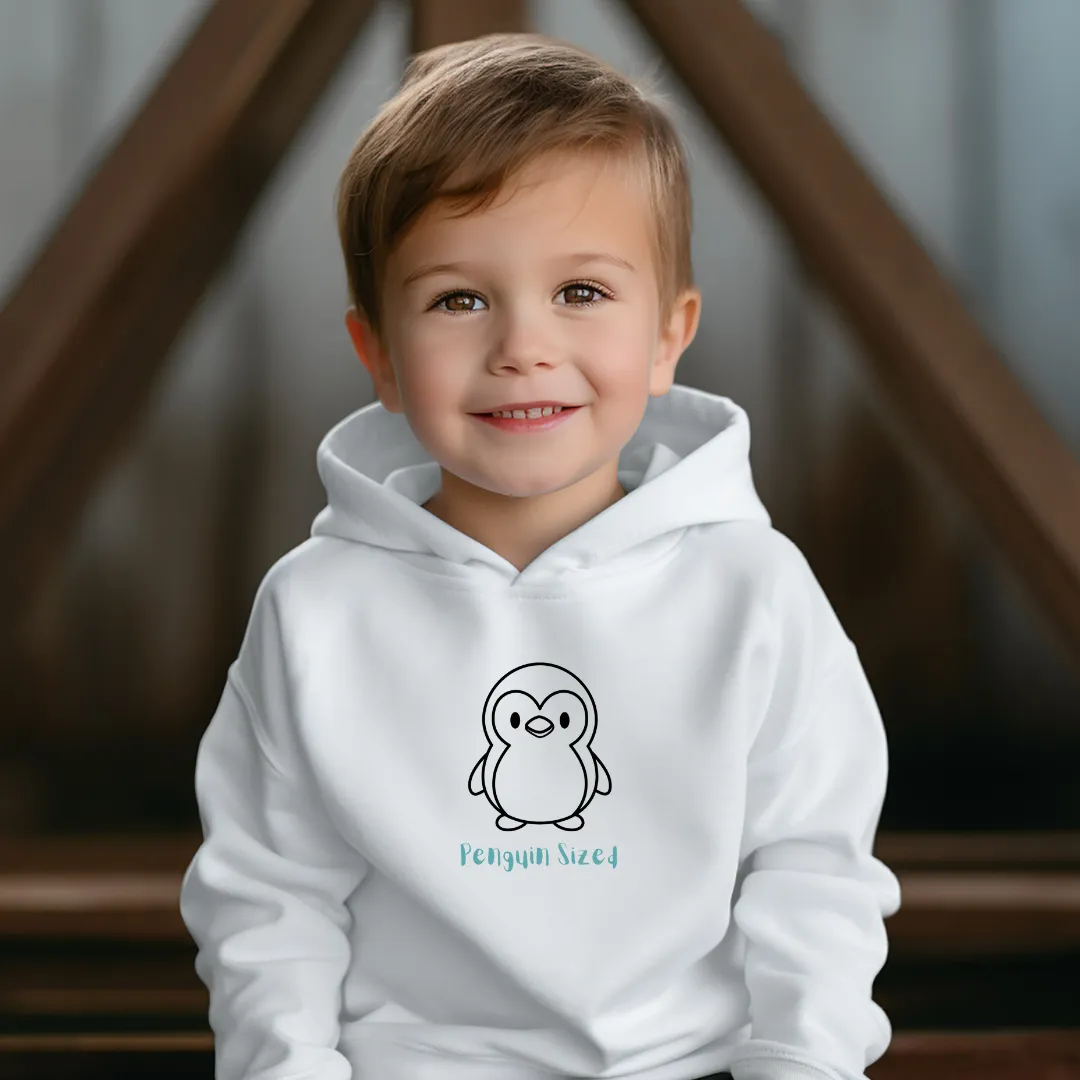 "Penguin Sized" Toddler Unisex Hoodie