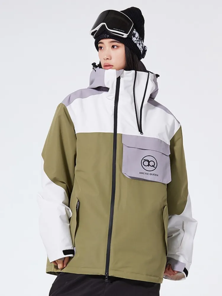Rainbow Insulated Snowboard Jacket Women Outdoor Ski Coat