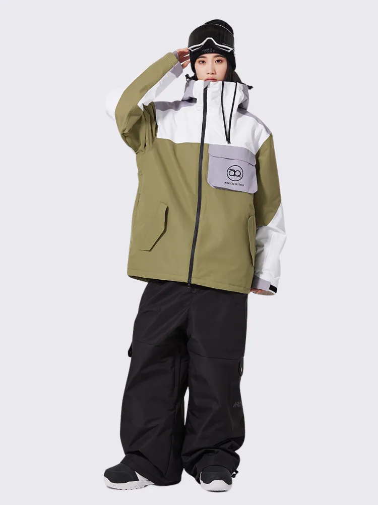 Rainbow Insulated Snowboard Jacket Women Outdoor Ski Coat