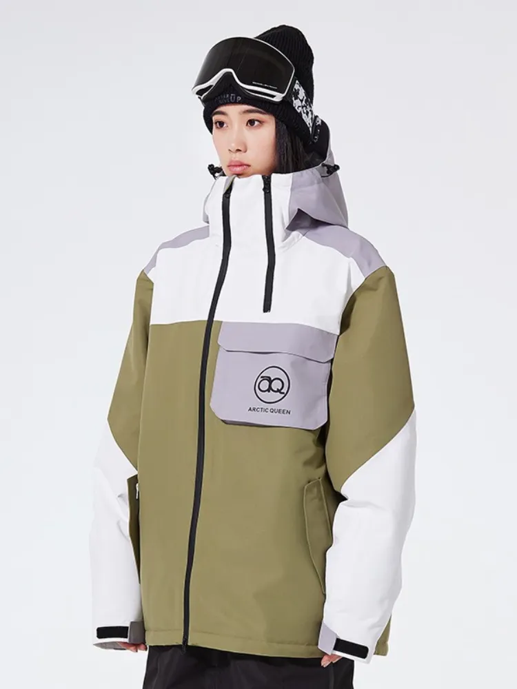 Rainbow Insulated Snowboard Jacket Women Outdoor Ski Coat