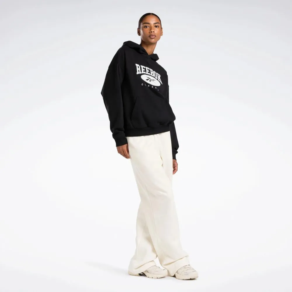 Reebok Apparel Women REEBOK CLASSICS NATURAL DYE BIG LOGO HOODIE BLACK