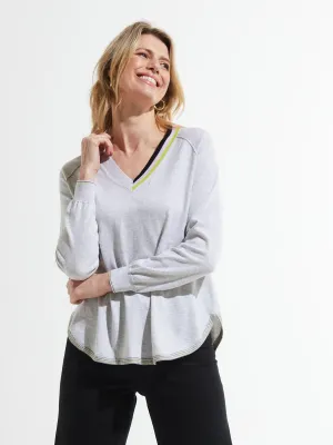 Rounded Bottom V Lightweight Sweater