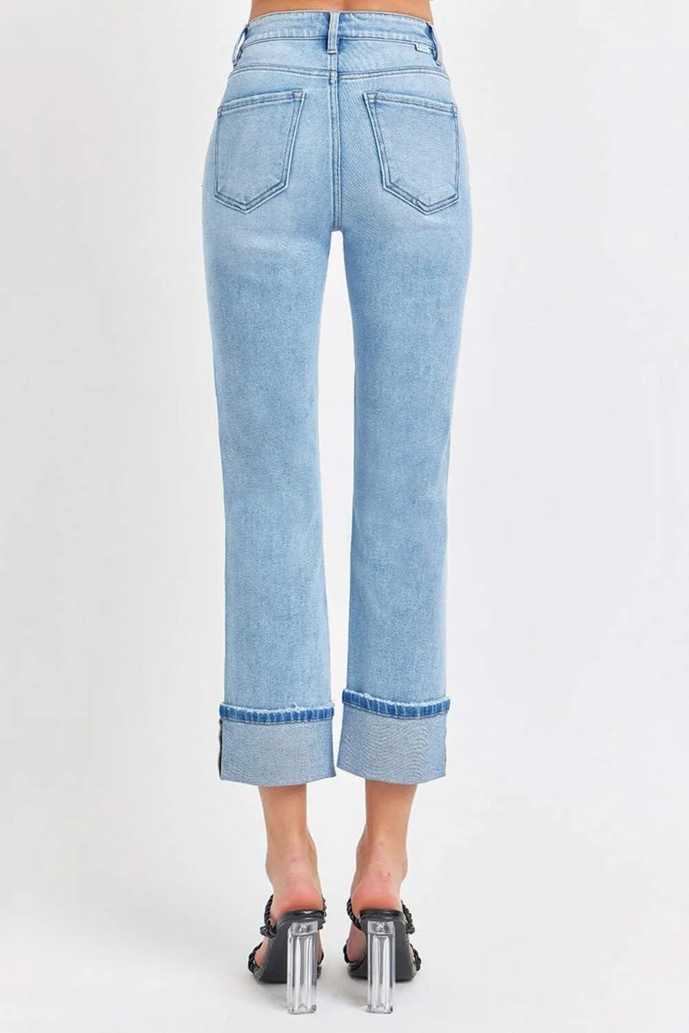 SALT TREE Risen Jeans - High Rise Cuffed Straight Jeans - RDP5580