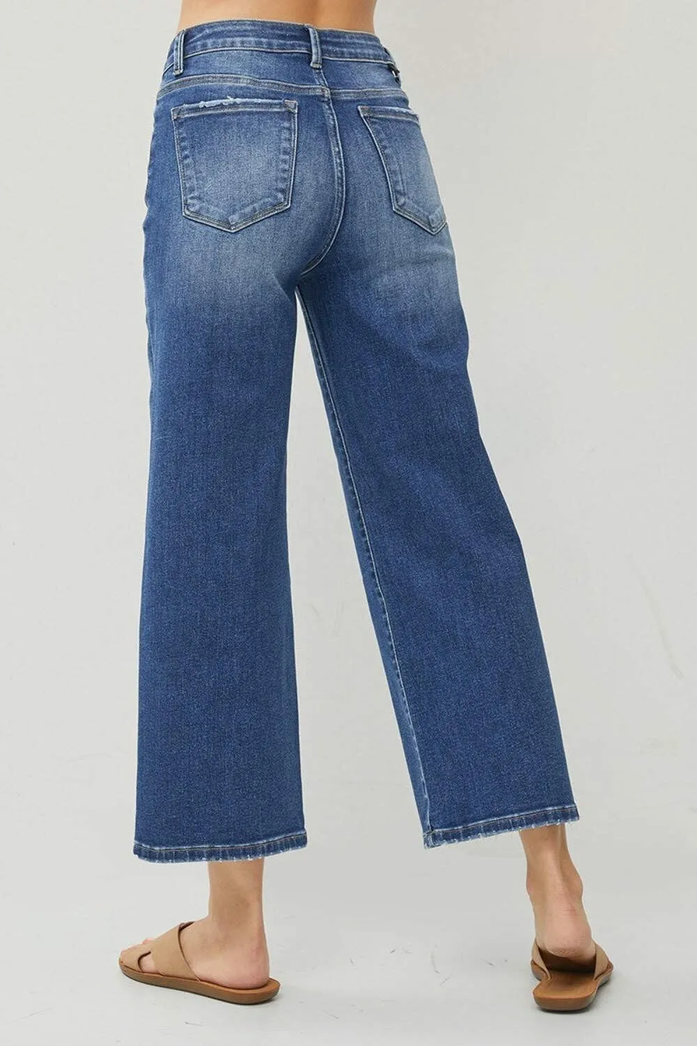 SALT TREE Risen Jeans - High Rise Wide Crop Jeans - RDP5531