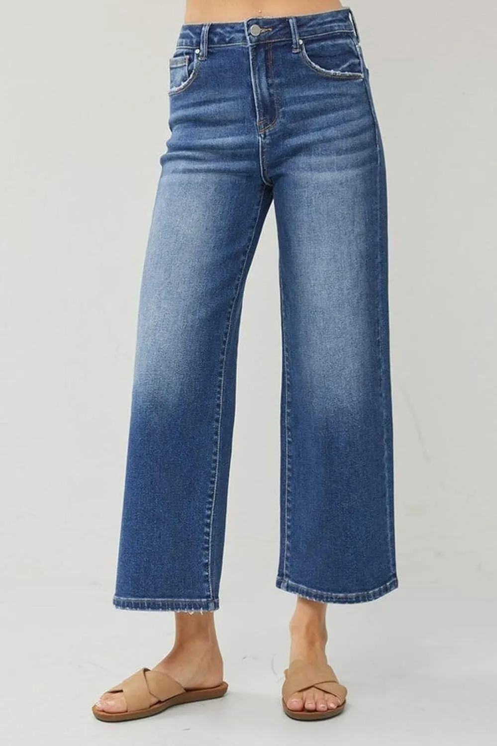 SALT TREE Risen Jeans - High Rise Wide Crop Jeans - RDP5531