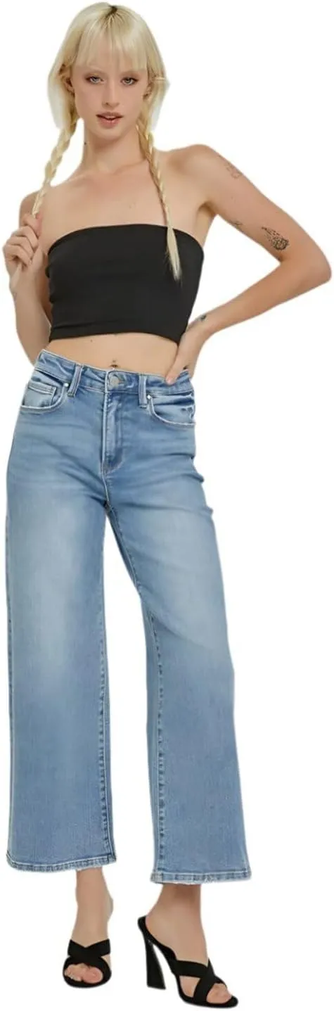 SALT TREE Risen Jeans - High Rise Wide Crop Jeans - RDP5531