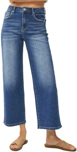 SALT TREE Risen Jeans - High Rise Wide Crop Jeans - RDP5531