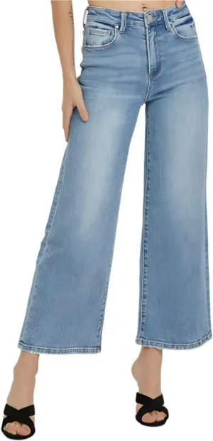 SALT TREE Risen Jeans - High Rise Wide Crop Jeans - RDP5531