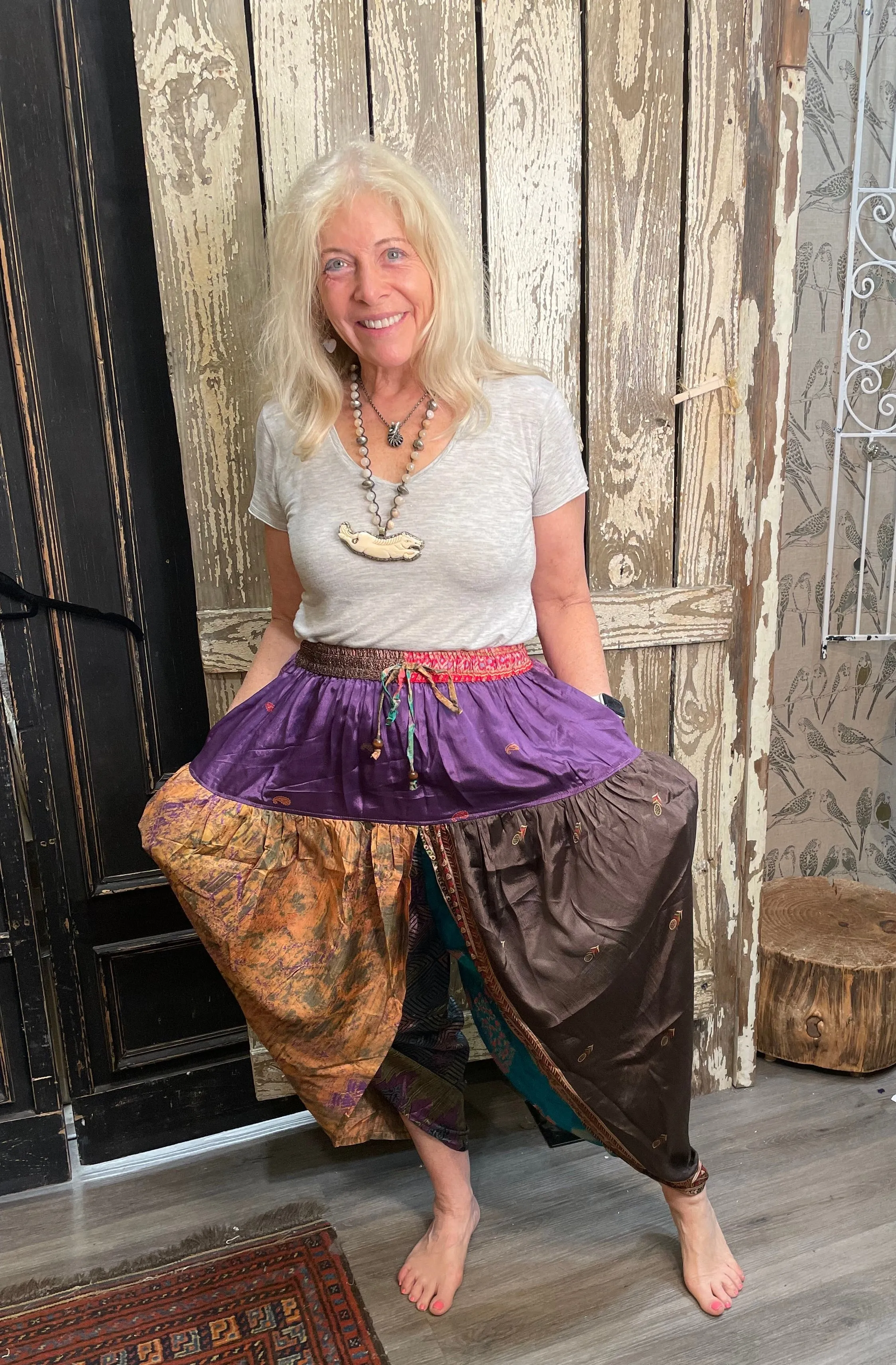 Sari Sunrise Pant "Abstract Sunset" by Jaded Gypsy