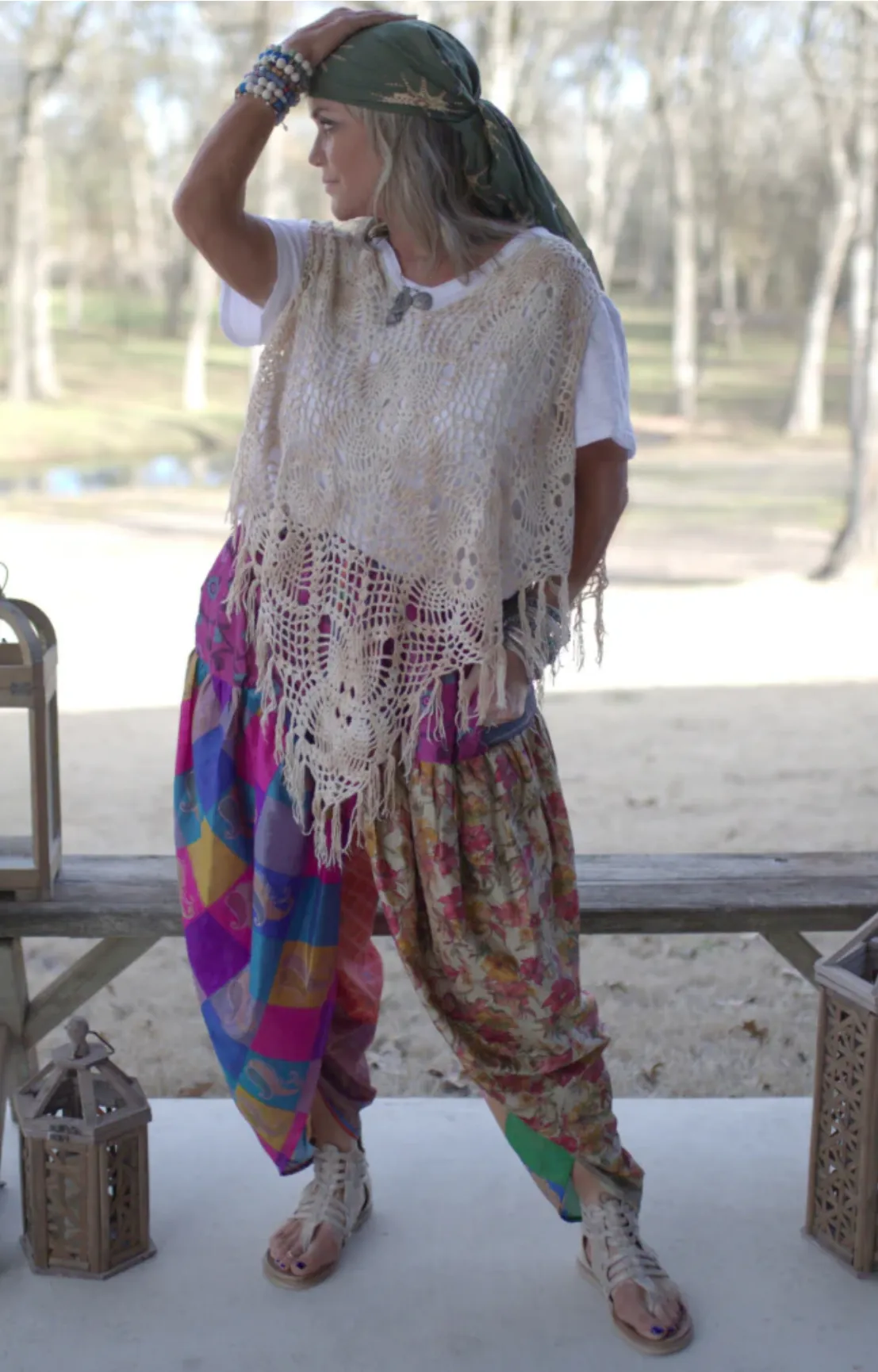 Sari Sunrise Pant "Abstract Sunset" by Jaded Gypsy