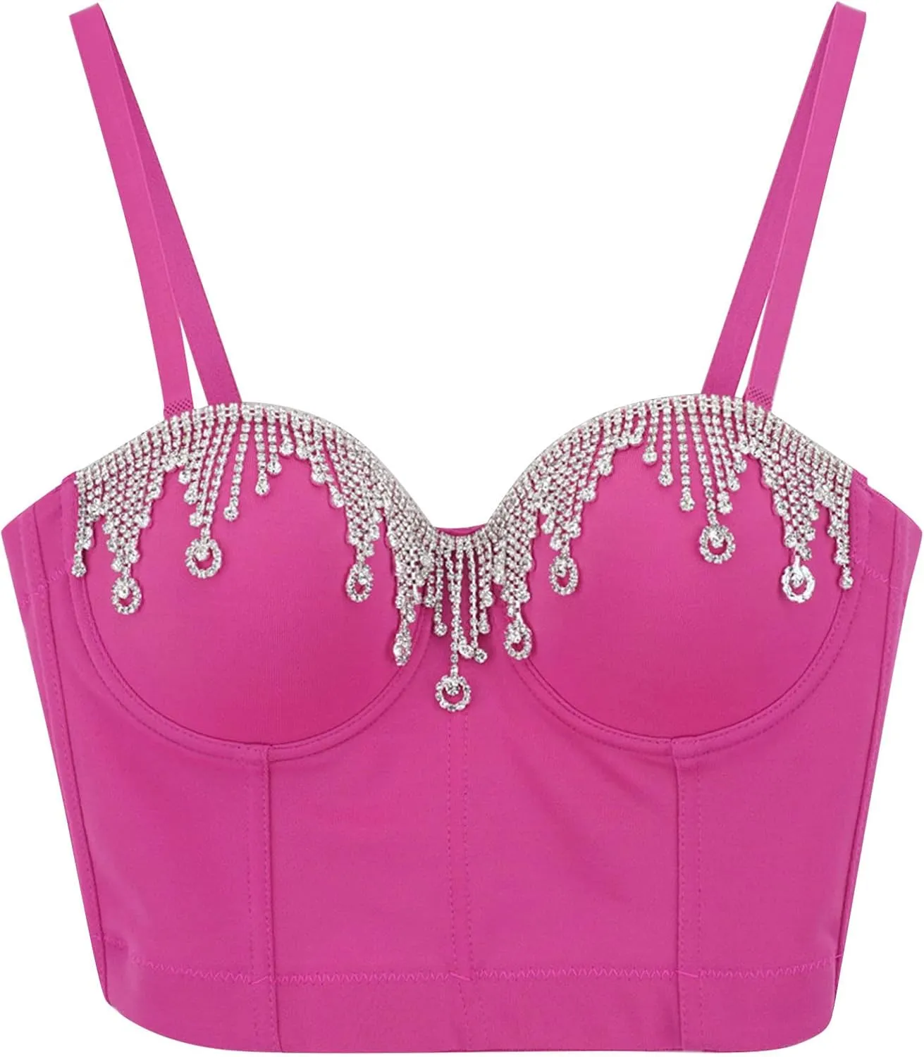 Shiny Going Out Tank Top for Women Party Rhinestone Sparkle Sparkly Sleeveless 2025 Shirts Sequin Camisole Club Cute