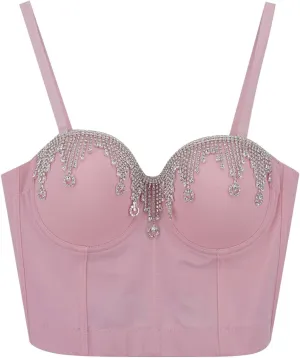 Shiny Trendy Tank Tops for Women Club Rhinestone Sparkle Glitter Sleeveless Y2K Shirts Sparkly Camisole Party Casual