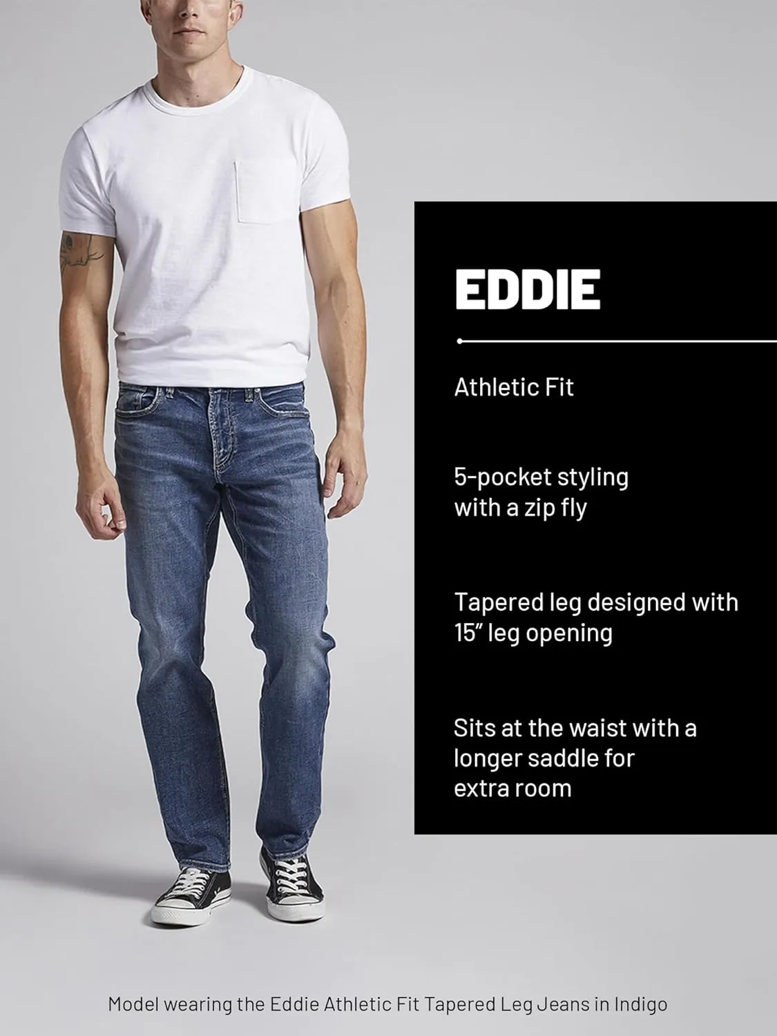 Silver Jeans Co. Men's Eddie Athletic Fit Tapered Leg Jeans