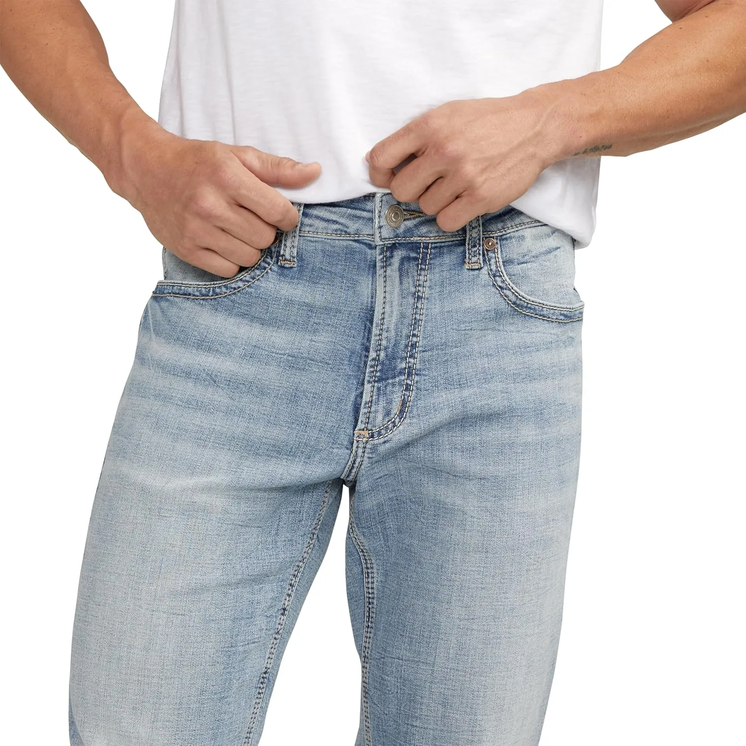 Silver Jeans Co. Men's Eddie Athletic Fit Tapered Leg Jeans