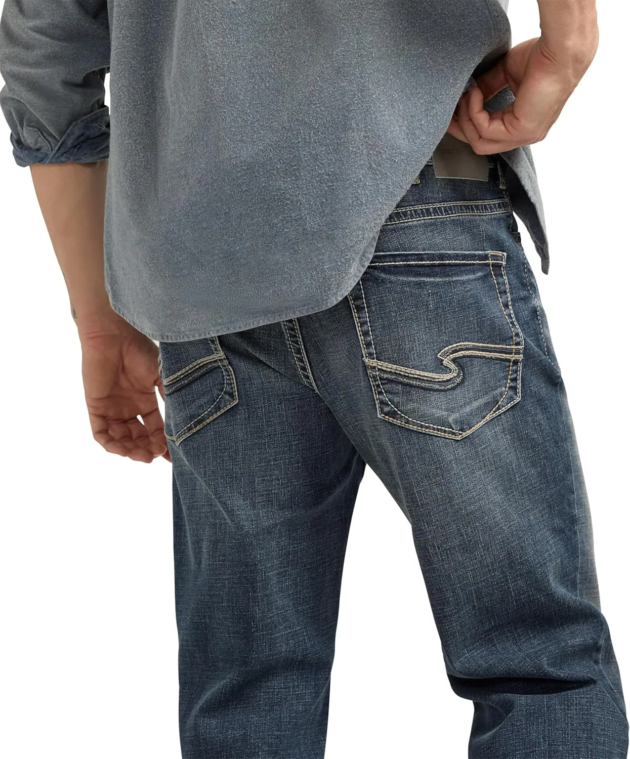 Silver Jeans Co. Men's Gordie Relaxed Fit Straight Leg Jeans