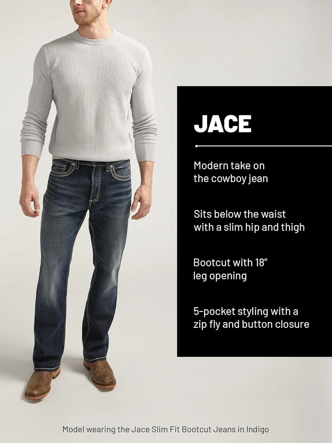 Silver Jeans Co. Men's Jace Slim Fit Bootcut Jeans