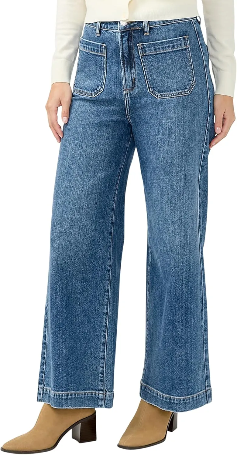Silver Jeans Co. Women's 70s High Rise Wide Leg Jeans