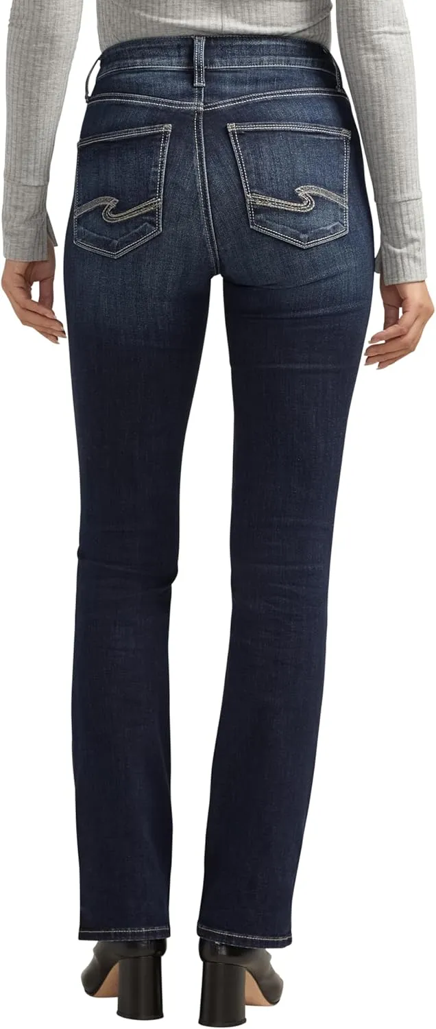 Silver Jeans Co. Women's Avery High Rise Curvy Fit Slim Bootcut Jeans