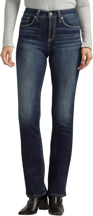 Silver Jeans Co. Women's Avery High Rise Curvy Fit Slim Bootcut Jeans