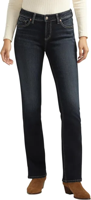Silver Jeans Co. Women's Elyse Mid Rise Comfort Fit Slim Bootcut Jeans