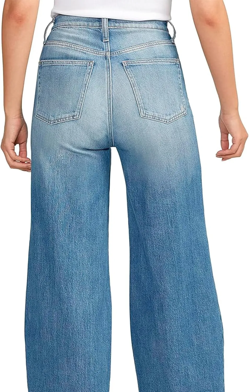 Silver Jeans Co. Women's Highly Desirable High Rise Wide Leg Jeans