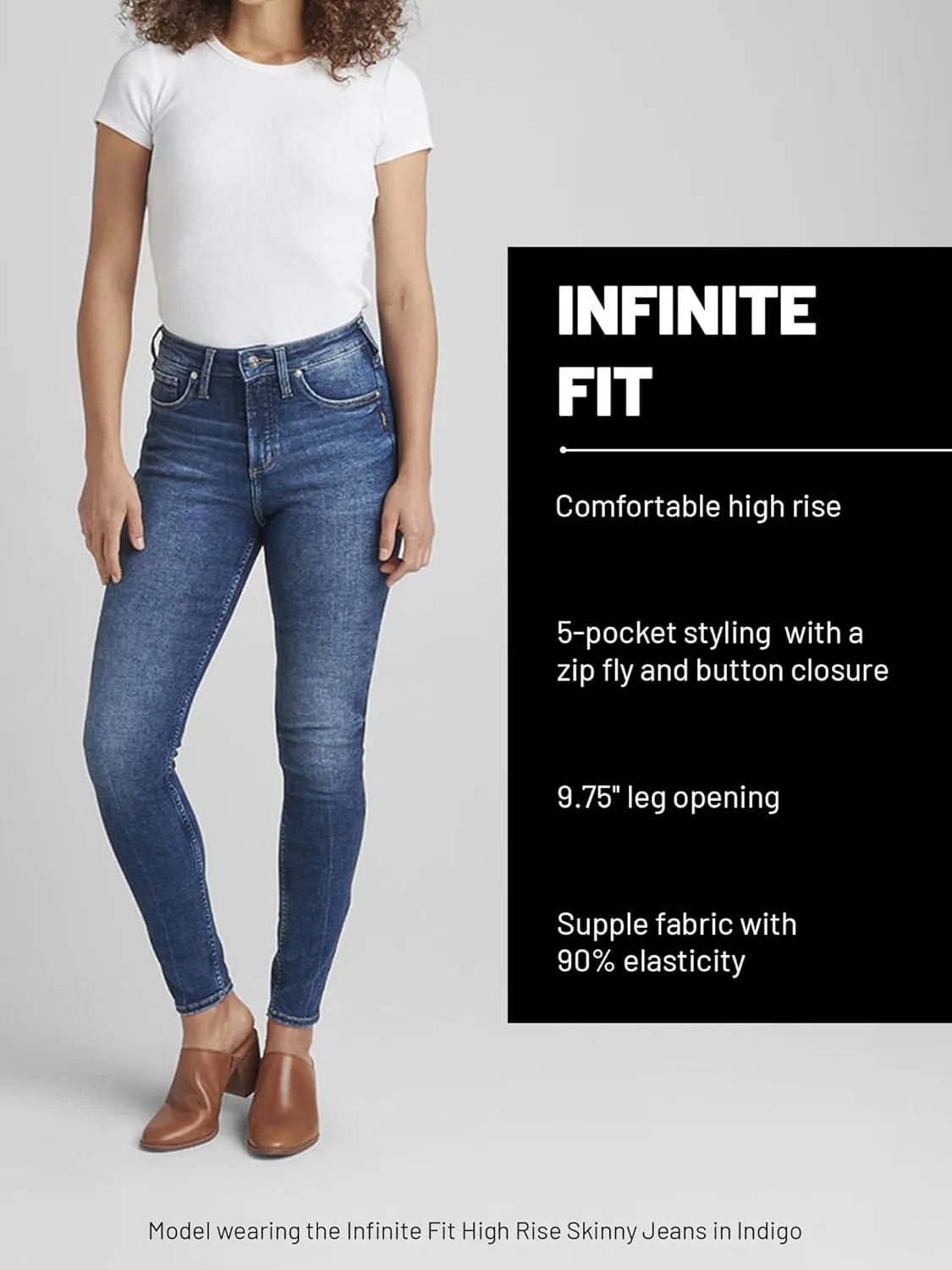 Silver Jeans Co. Women's Infinite Fit High Rise Skinny Leg Jeans