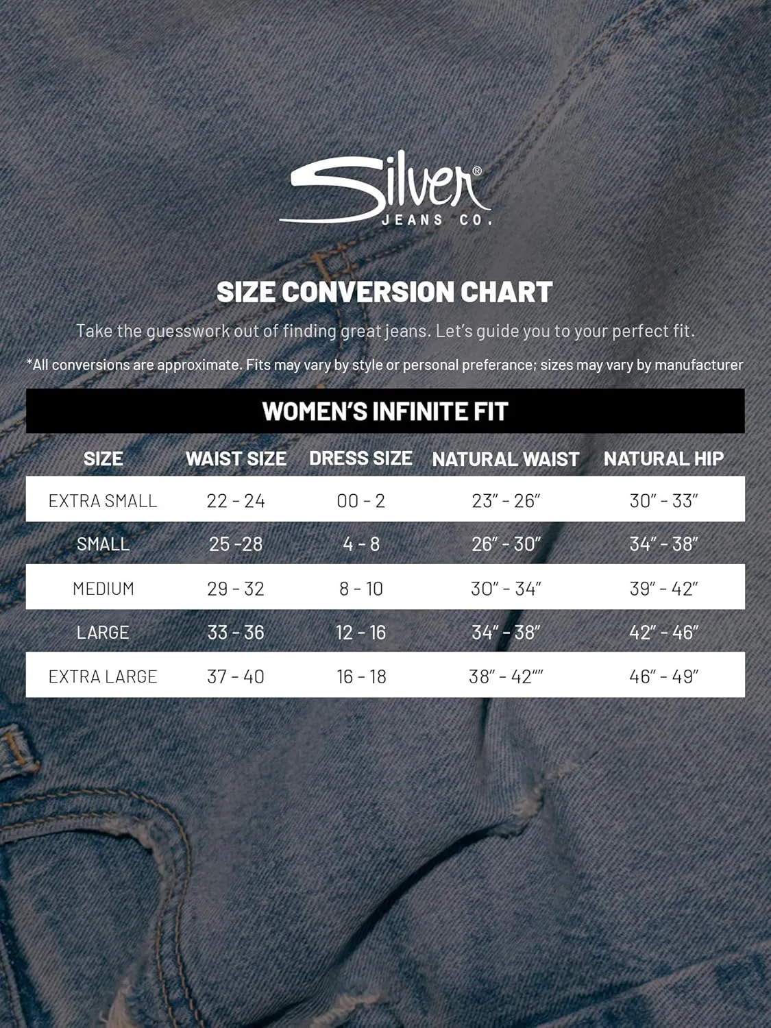 Silver Jeans Co. Women's Infinite Fit High Rise Skinny Leg Jeans