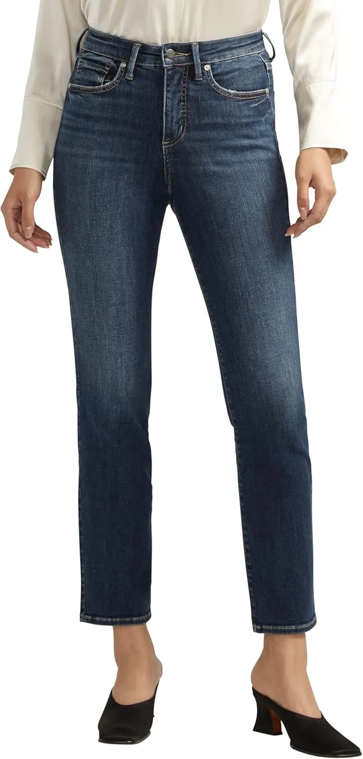 Silver Jeans Co. Women's Isbister High Rise Straight Leg Jeans