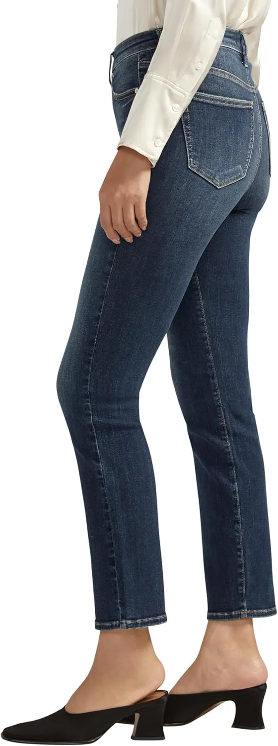 Silver Jeans Co. Women's Isbister High Rise Straight Leg Jeans