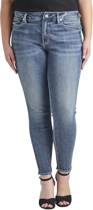 Silver Jeans Co. Women's Plus Size Suki Mid Rise Skinny Jeans