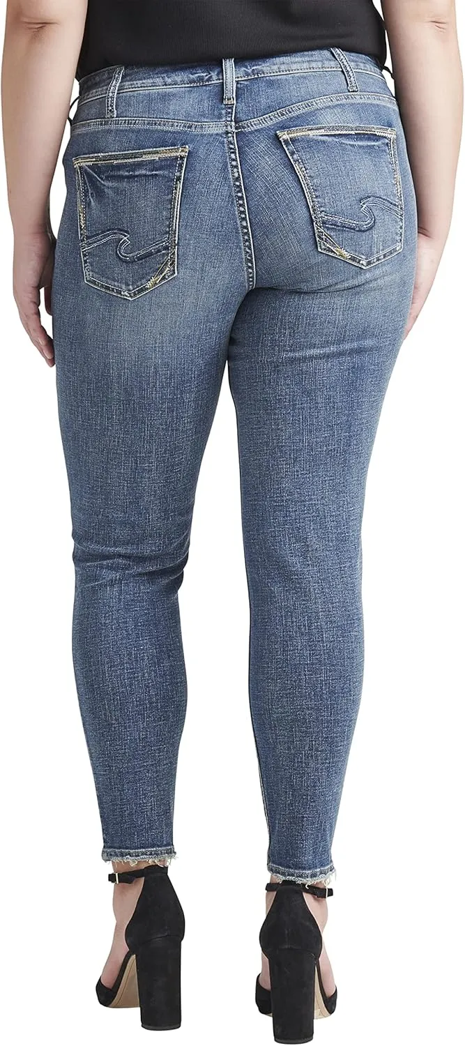 Silver Jeans Co. Women's Plus Size Suki Mid Rise Skinny Jeans