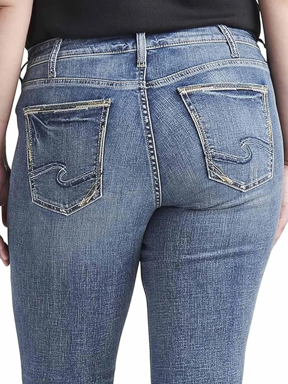 Silver Jeans Co. Women's Plus Size Suki Mid Rise Skinny Jeans