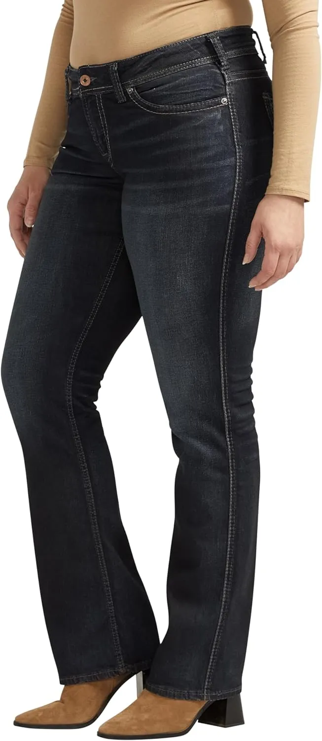 Silver Jeans Co. Women's Plus Size Suki Mid Rise Slim Bootcut Jeans